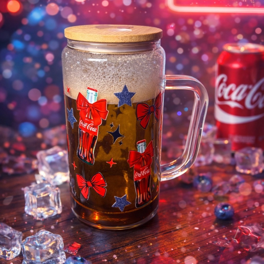 Coca Cola Red and Blue Star Mug